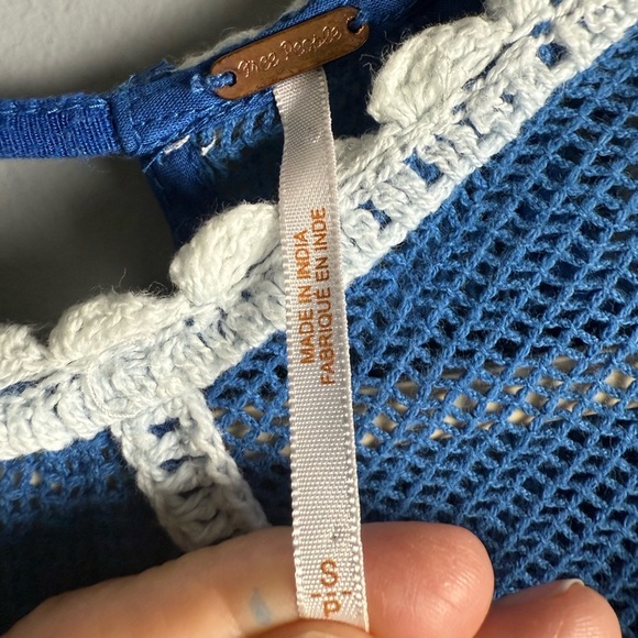 Free People Carly Embroidered Blouse Size S MSRP: $128.00 - Picture 2 of 11